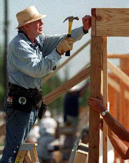 Jimmy Carter Building Home